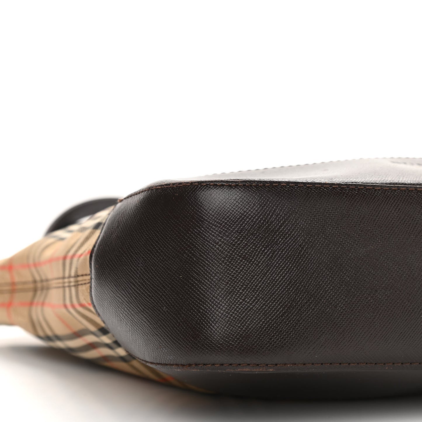Haymarket Check Small Tote Dark Brown
