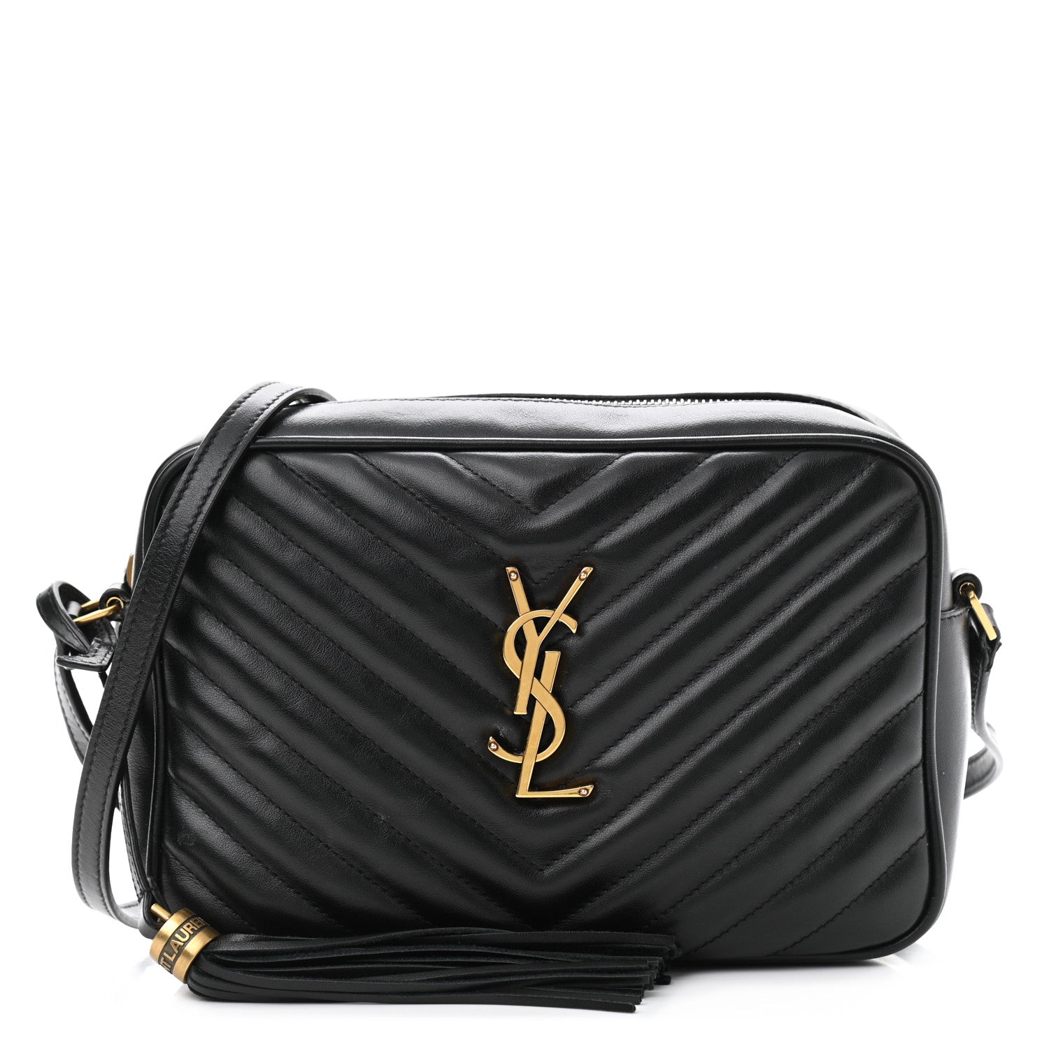 Saint Laurent Calfskin Matelasse Monogram Lou Camera Bag Black 1 of 10