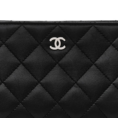 Chanel Lambskin Quilted Cosmetic Case Black 9 of 11