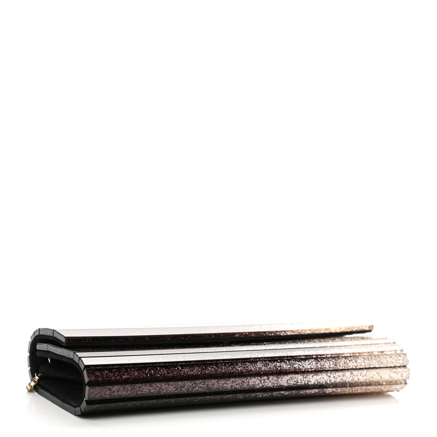 Acrylic Glitter Sweetie Clutch Black Champagne