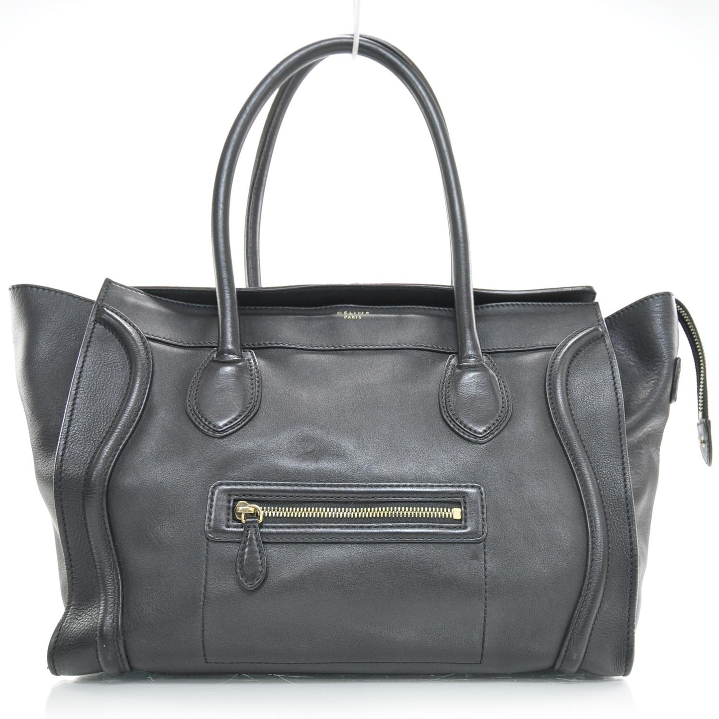 Smooth Calfskin Shoulder Luggage Black