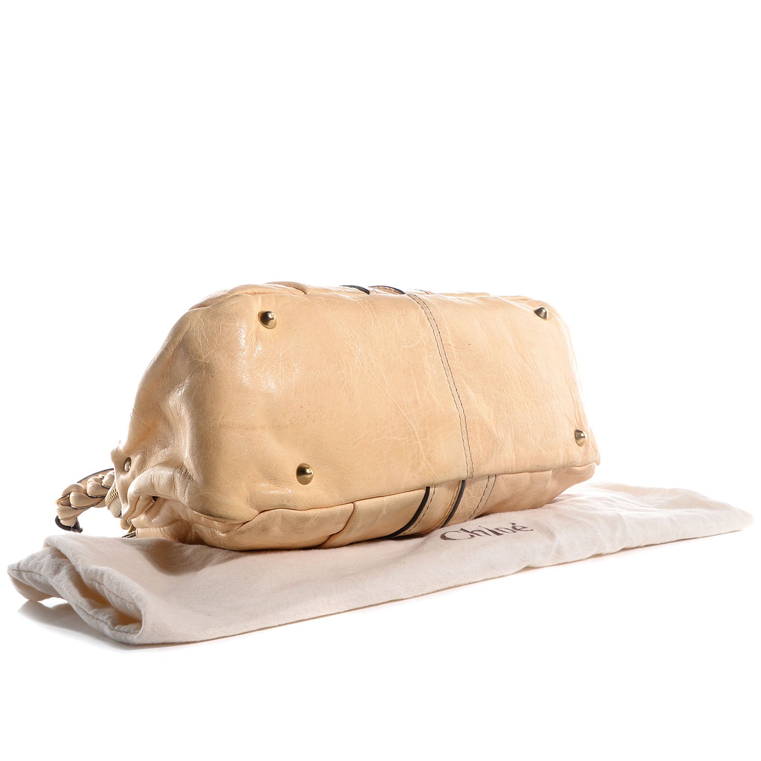 Chloe Leather Heloise Satchel Beige 4 of 9