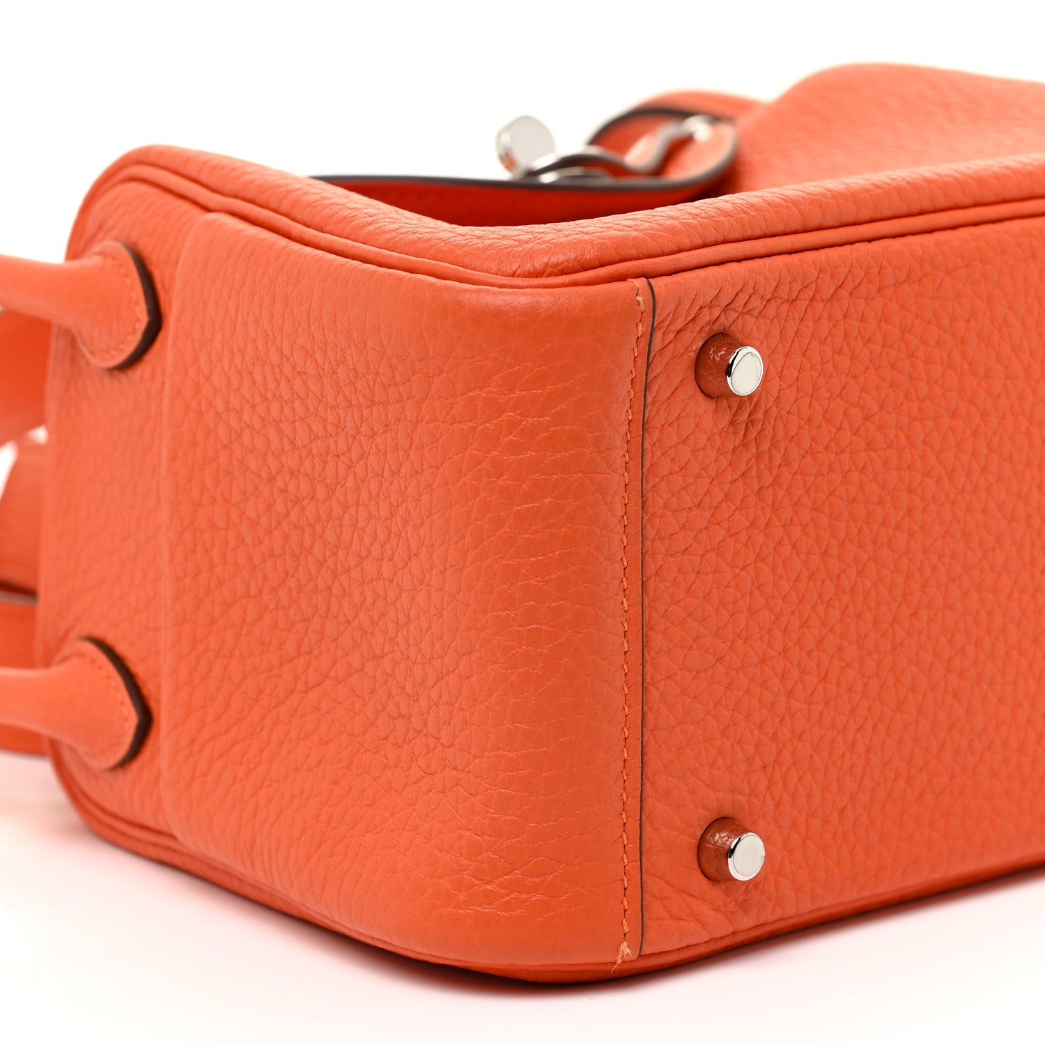 Hermes Taurillon Clemence Mini Lindy 20 Feu 8 of 11
