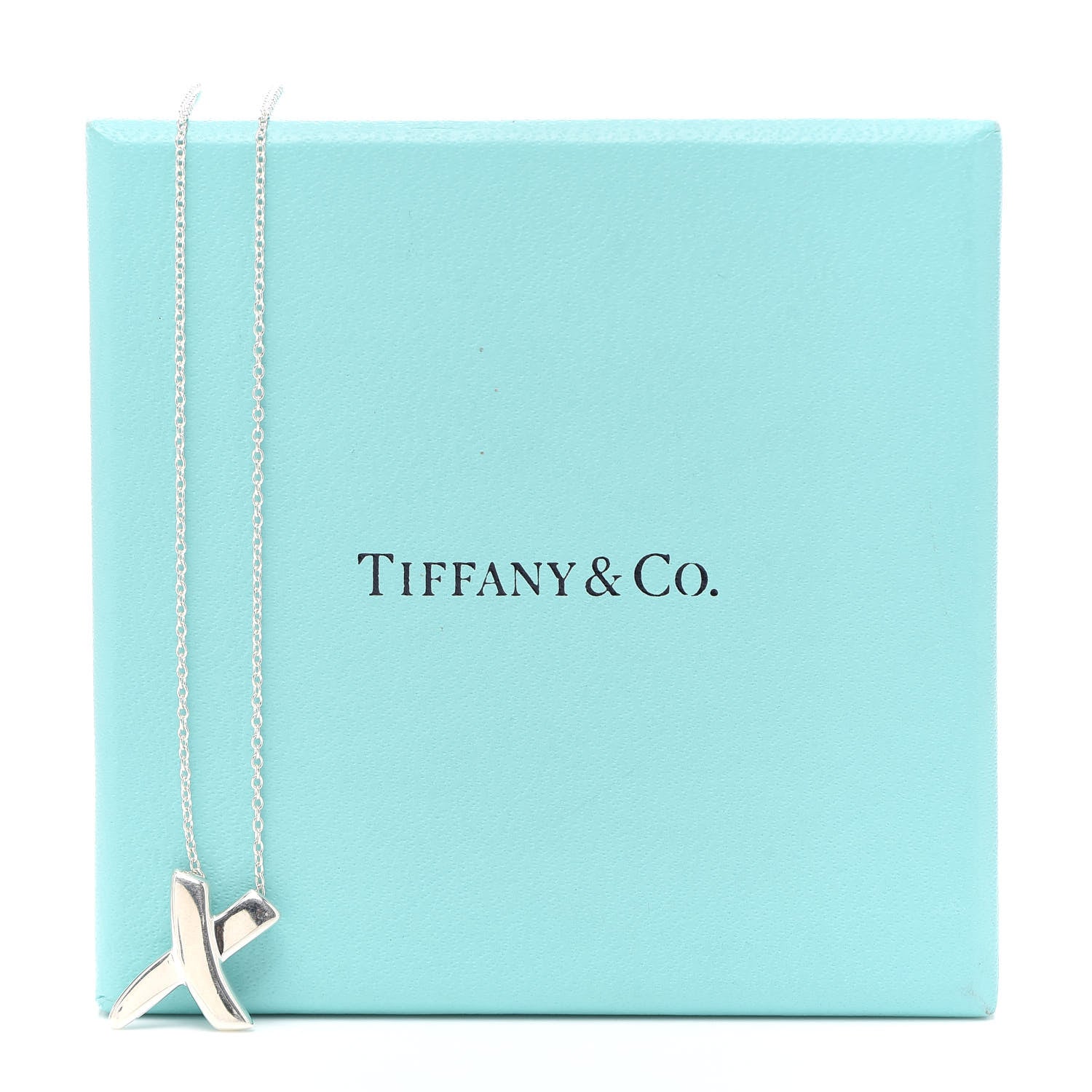Tiffany Sterling Silver Paloma Picasso Graffiti X Pendant Necklace 5 of 5