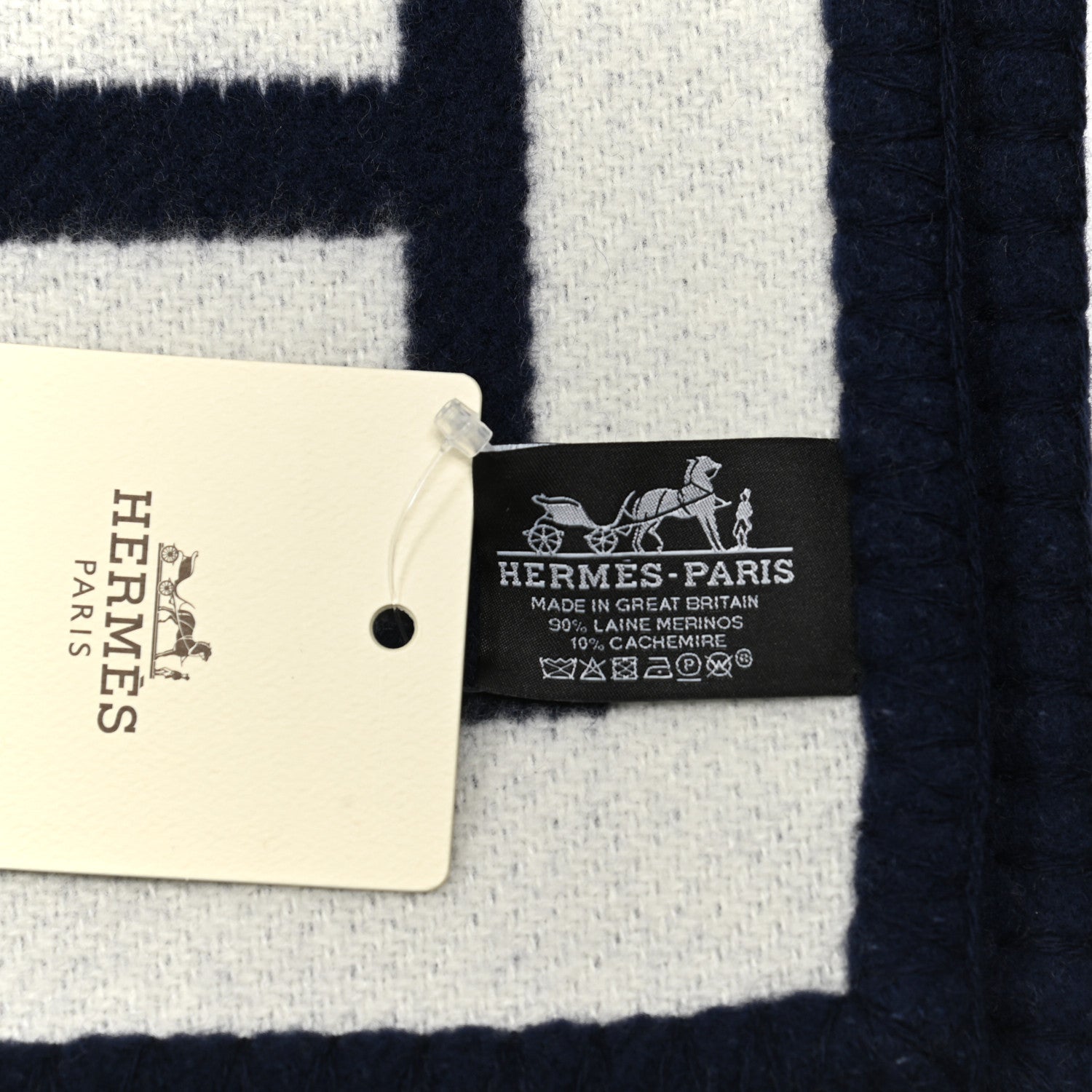 Hermes Wool Cashmere Avalon III Blanket Caban Ecru 3 of 3