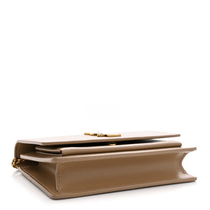 Saint Laurent Calfskin Monogram Sunset Chain Wallet  Dark Toffee 4 of 12