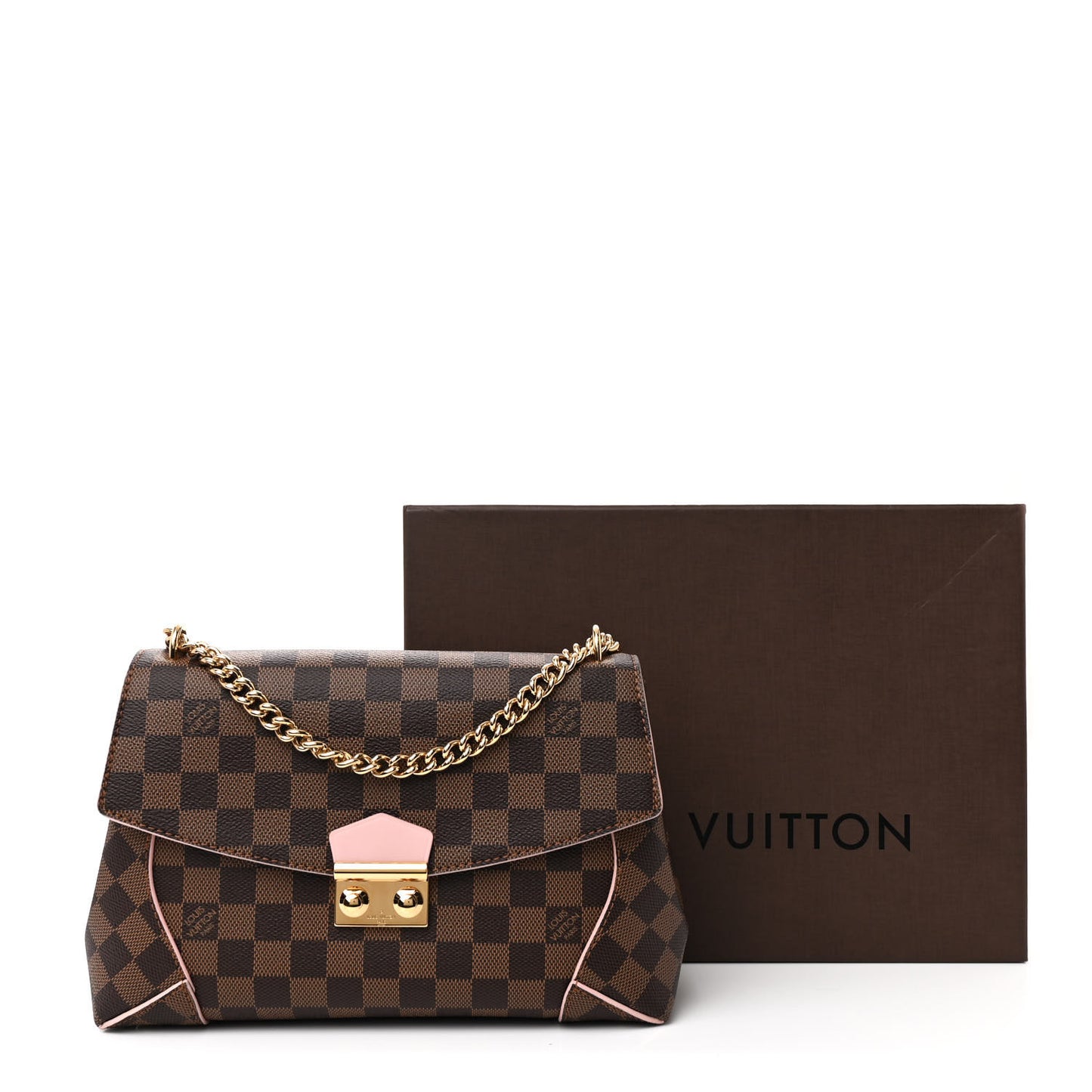 Damier Ebene Caissa Clutch Rose Ballerine
