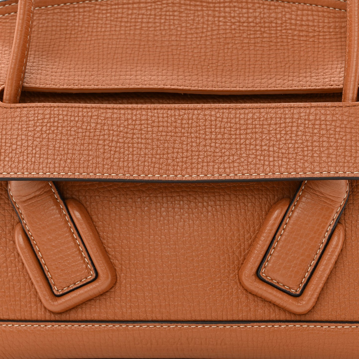 Grainy Calfskin Small Arco Wood