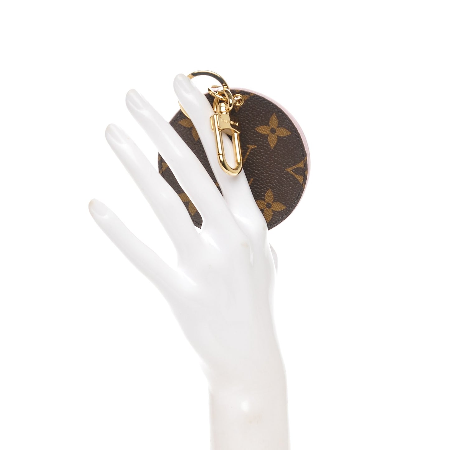 Monogram LV Mirror Key Holder Rose Ballerine