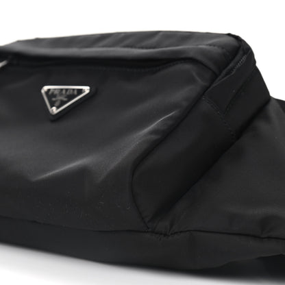 Prada Tessuto Nylon Double Pocket Belt Bag Black 6 of 9