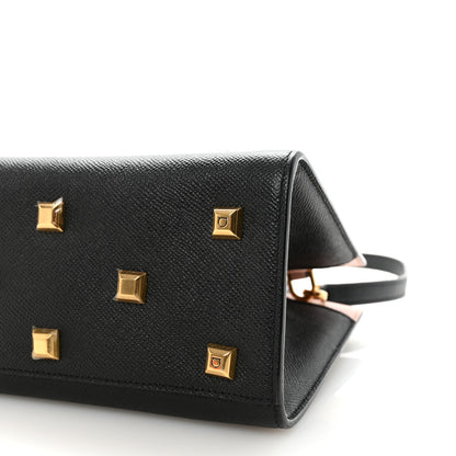 Salvatore Ferragamo Calfskin Small The Studio Box Bag Black 9 of 9