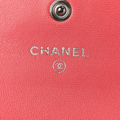 Chanel Lambskin Quilted Flap Card Holder Pink 7 of 12
