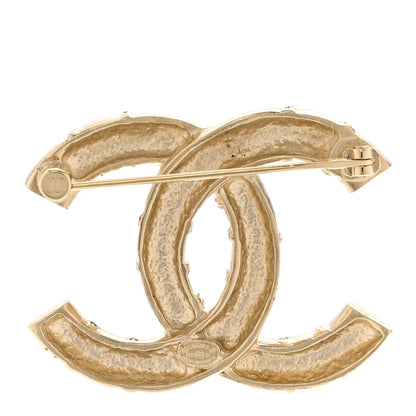 Chanel Crystal CC Logo Brooch Gold 3 of 5