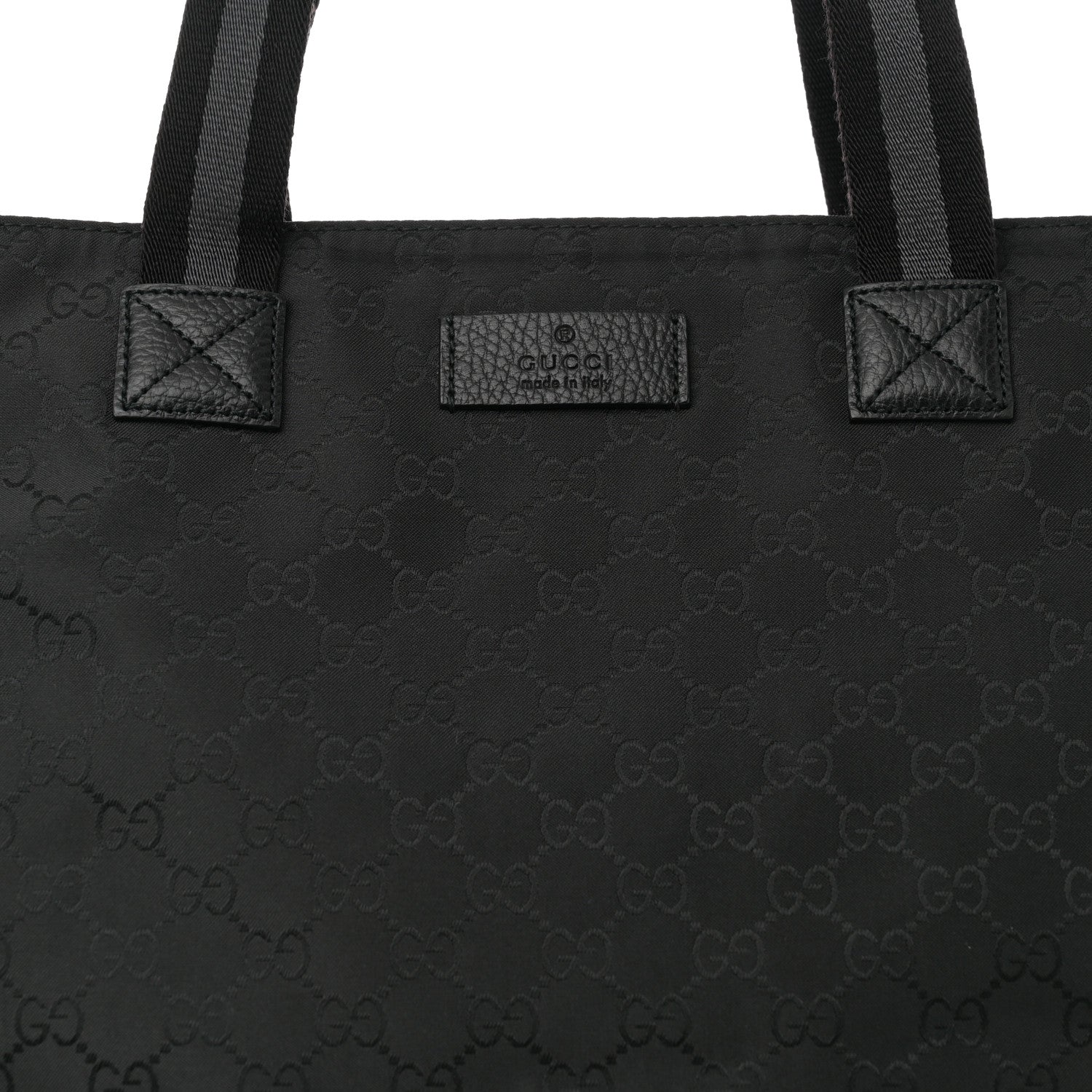 Gucci Nylon Monogram Vertical Tote Black 8 of 11
