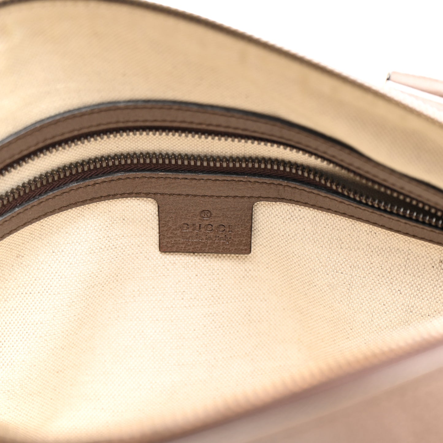 GG Supreme Monogram Textured Dollar Calfskin Web Small Duffle Bag Beige Ebony