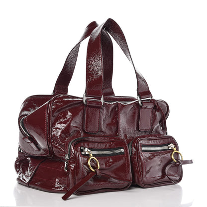 Chloe Crinkled Patent Betty Shoulder Bag Burgundy 3 of 6