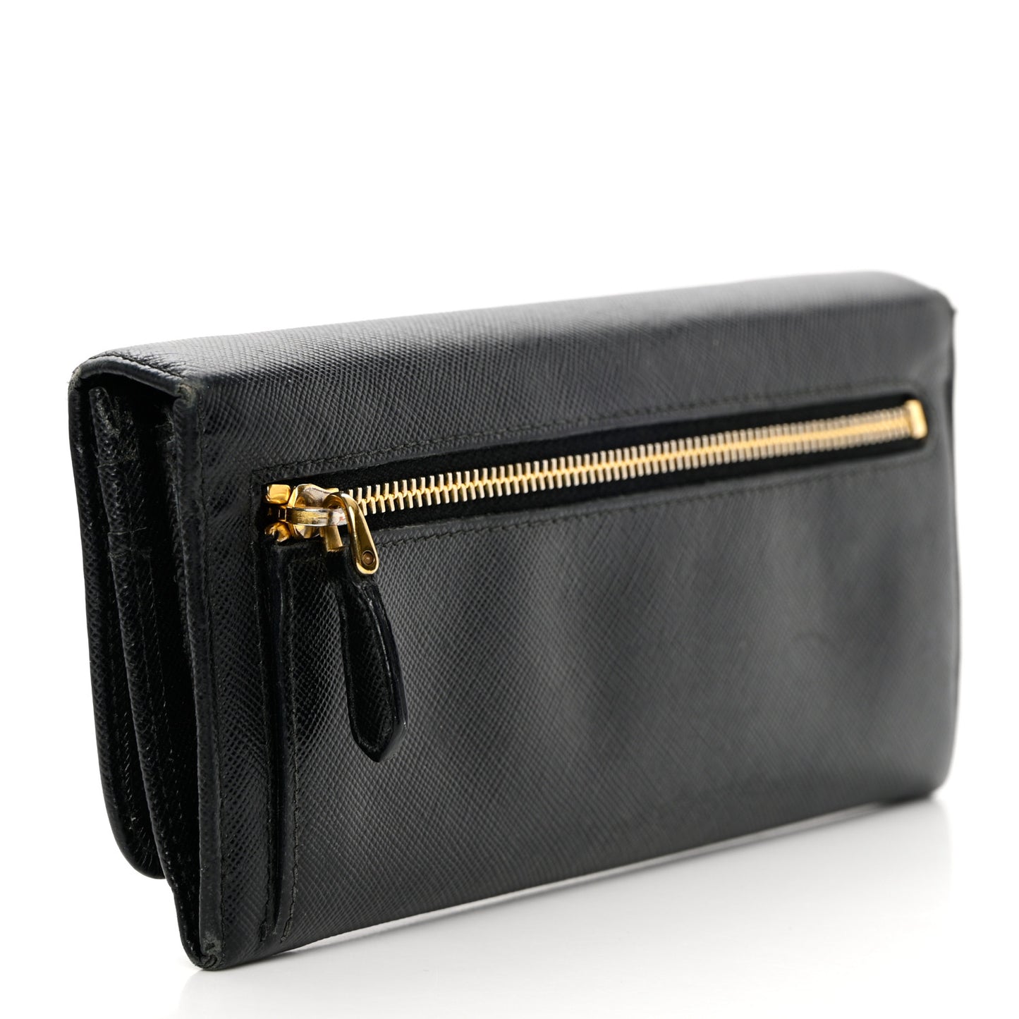 Saffiano Bow Continental Wallet Black