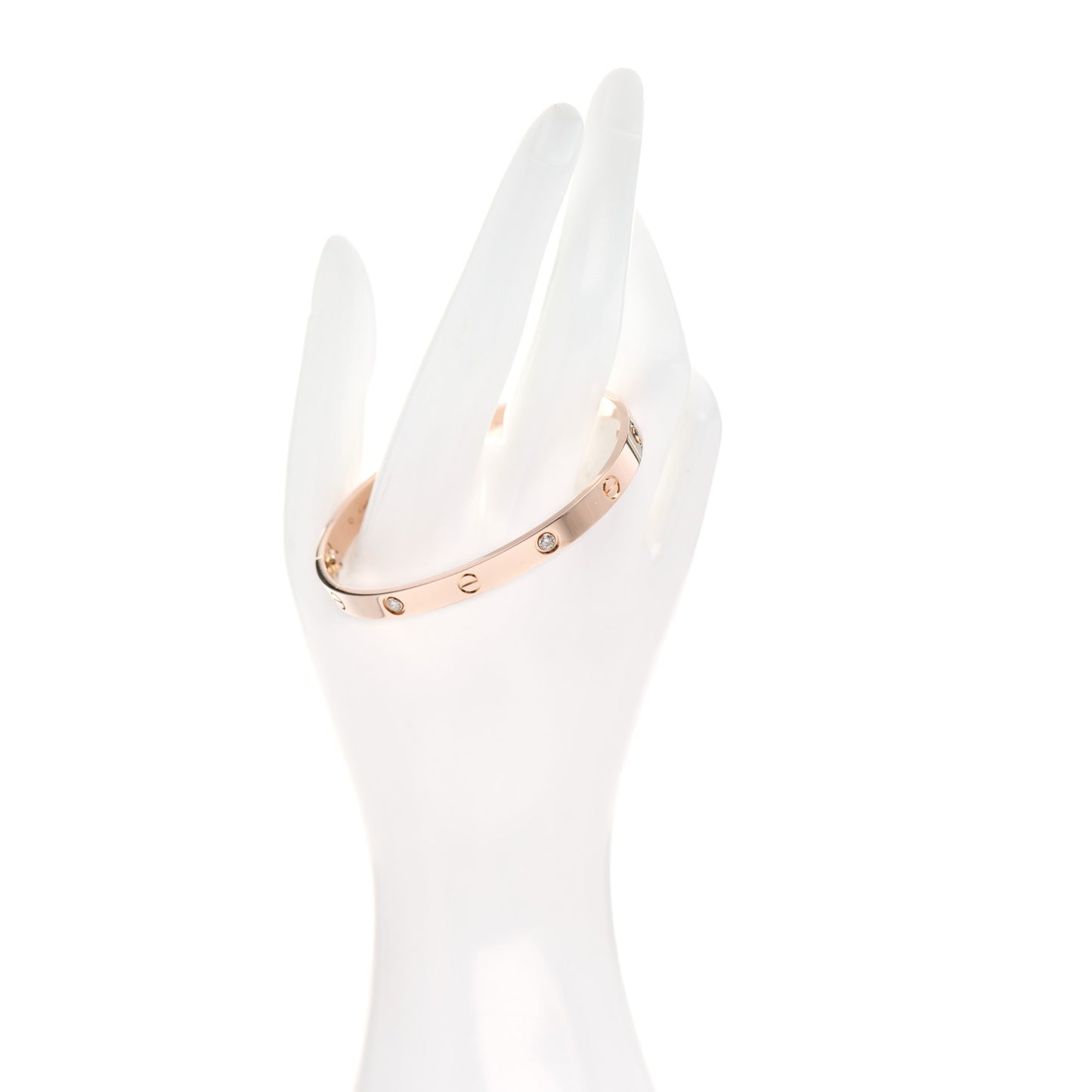 18K Pink Gold 4 Diamond LOVE Bracelet 19