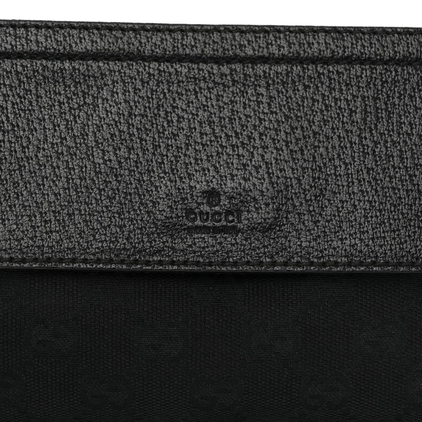 Monogram Web Belt Pouch Bag Black