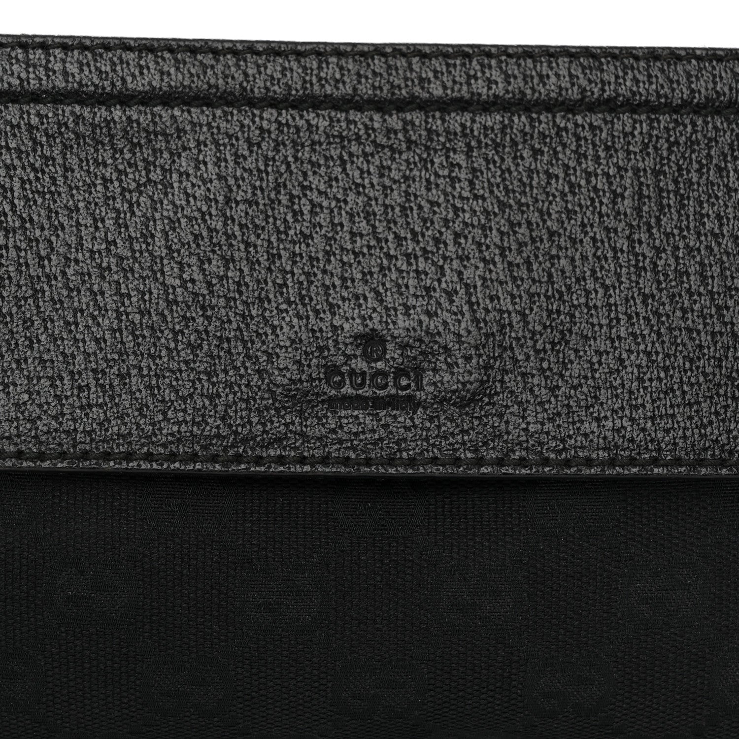 Gucci Monogram Web Belt Pouch Bag Black 9 of 14