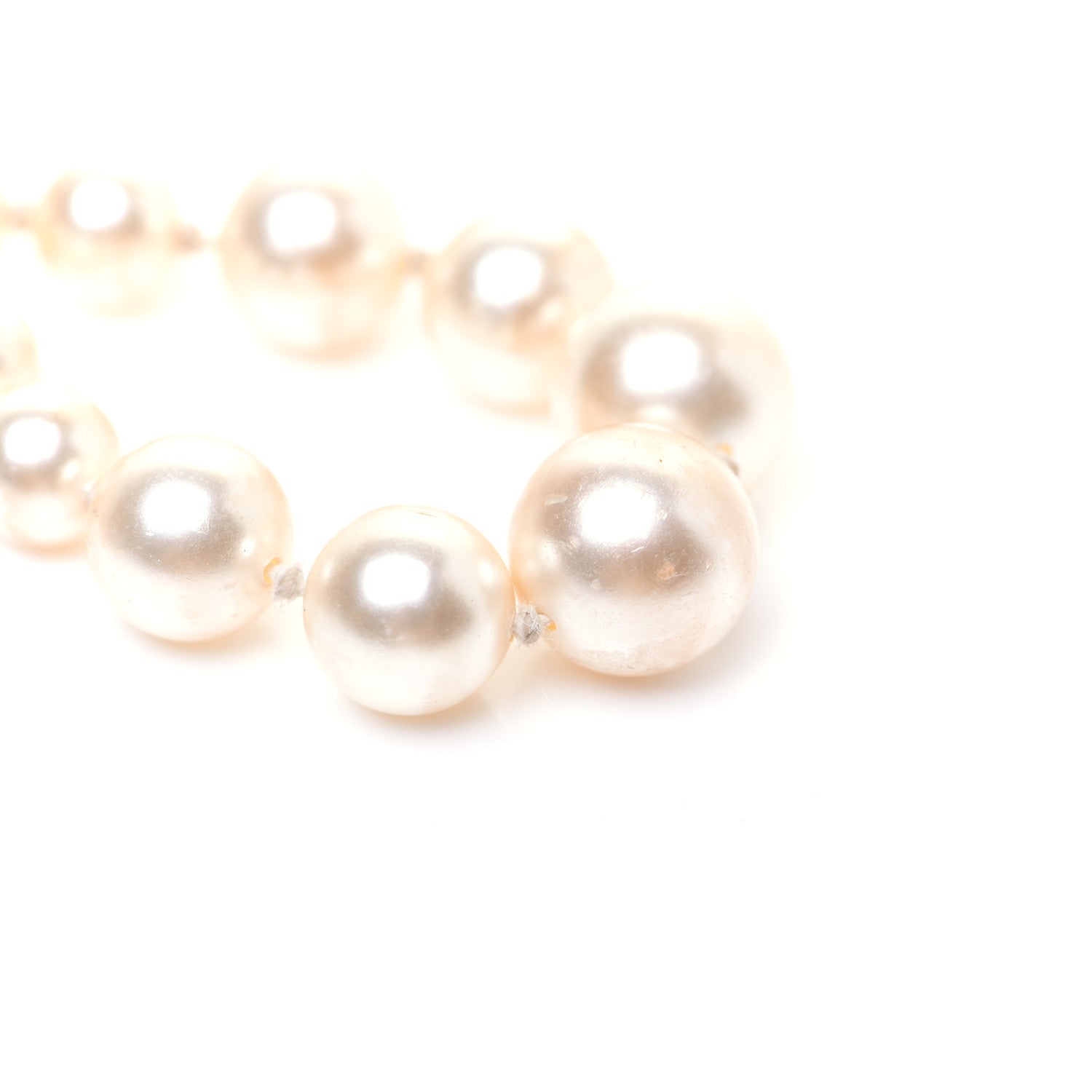 Chanel Graduated Pearl Crystal CC Bracelet Gold 6 of 11