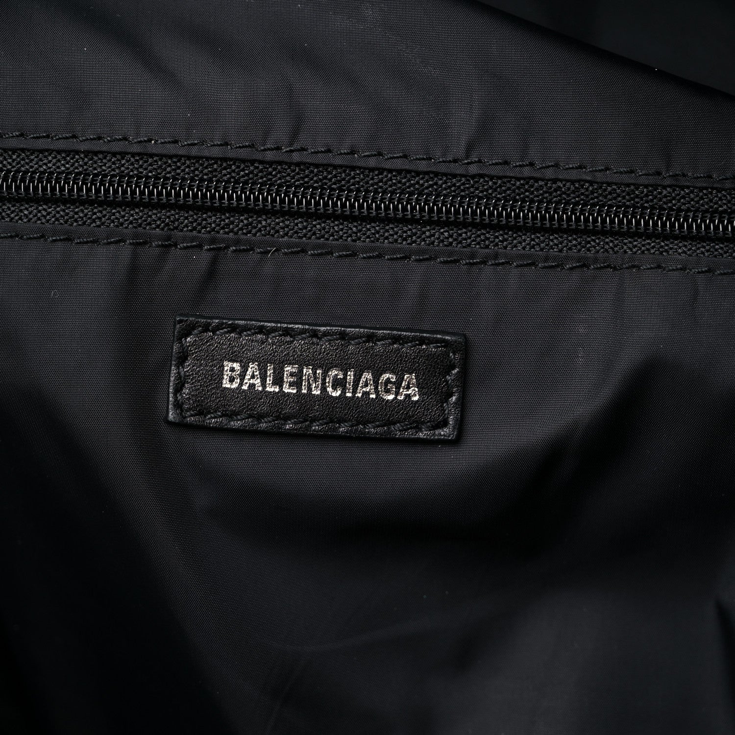 Balenciaga Sport Nylon Logo Embroidered Wheel Backpack Black White 6 of 14