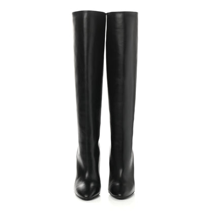 Saint Laurent Vanity Softy Calfskin 68 Tube 110 Boots 39 Black 2 of 7