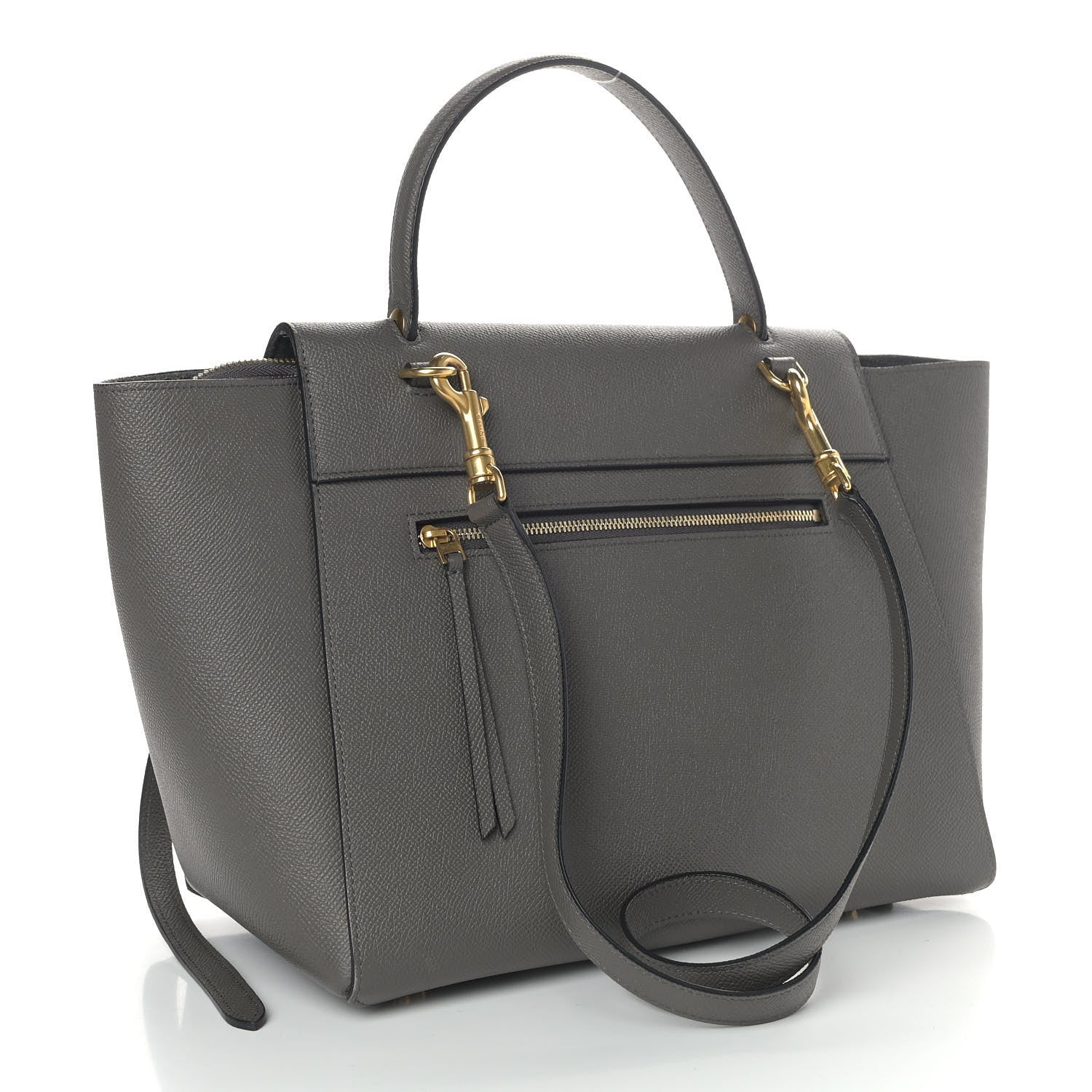 Celine Grained Calfskin Mini Belt Bag Grey 2 of 9