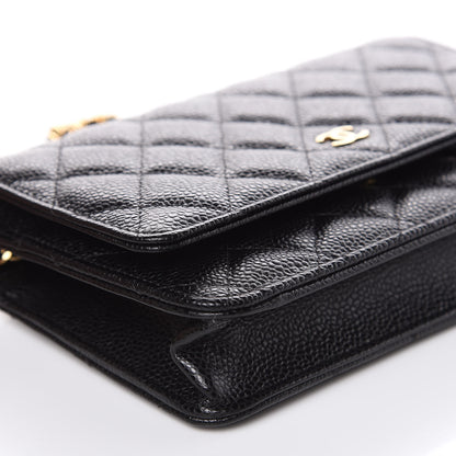 Chanel Caviar Quilted Wallet On Chain WOC Black 9 of 11