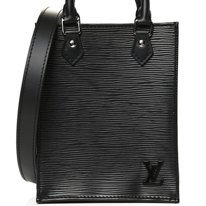 Louis Vuitton Epi Petit Sac Plat Black 4 of 9
