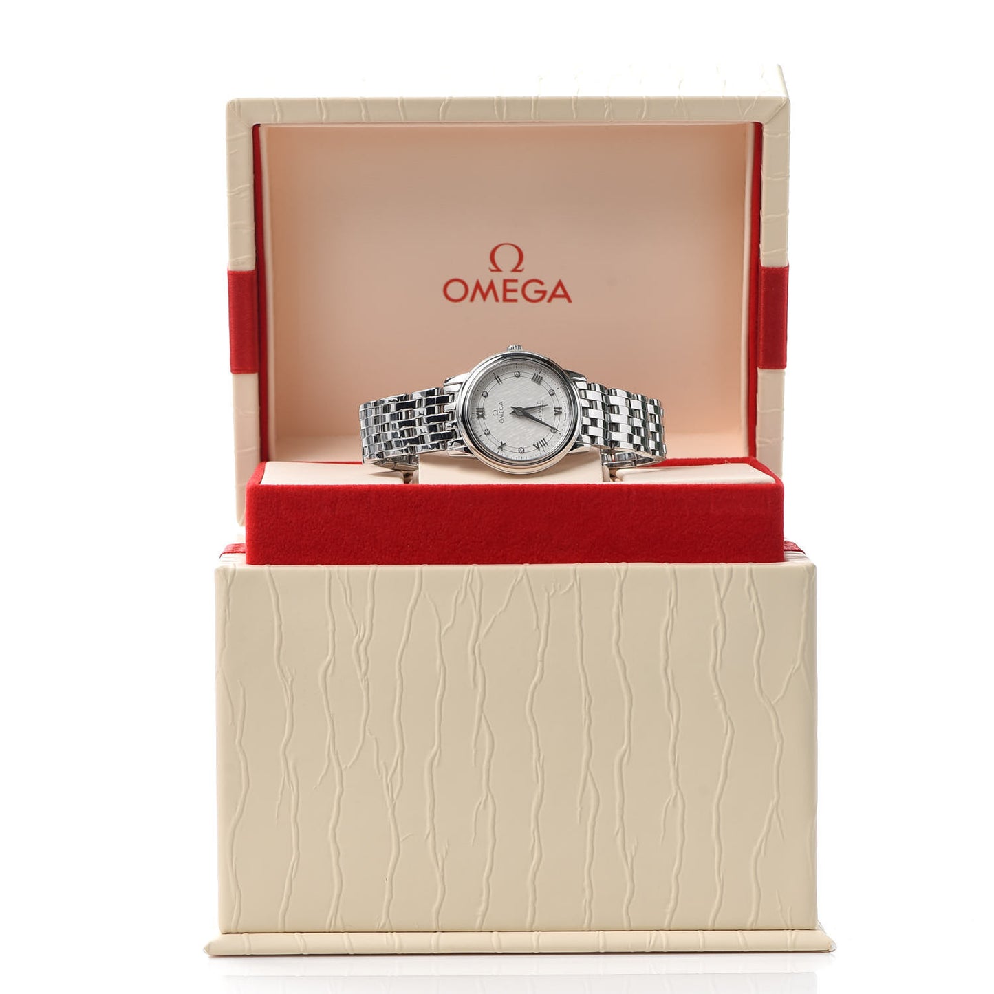 Stainless Steel Diamond 27mm De Ville Prestige Quartz Watch 424.10.27.60.52.002