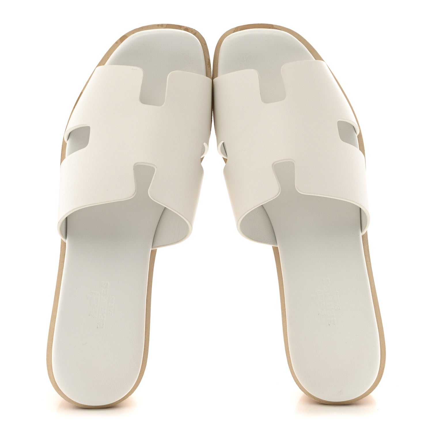 Hermes Calfskin Cork Eze 30 Sandals 37 White 1766366 – FASHIONPHILE