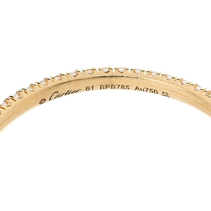 Cartier 18K Yellow Gold Diamond 1.5mm Etincelle de Cartier Wedding Band Ring 61 9.5 5 of 5