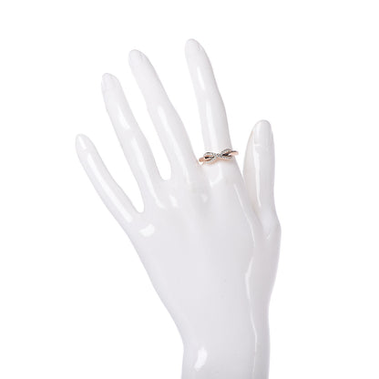Tiffany 18K Rose Gold Diamond Infinity Ring 54 6.75 2 of 4