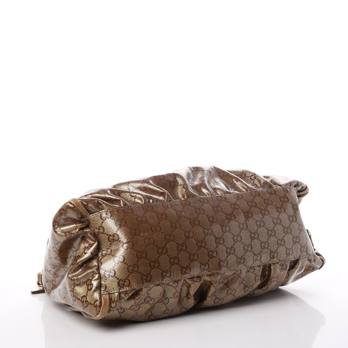 Crystal Monogram Large D Gold Hobo Gold