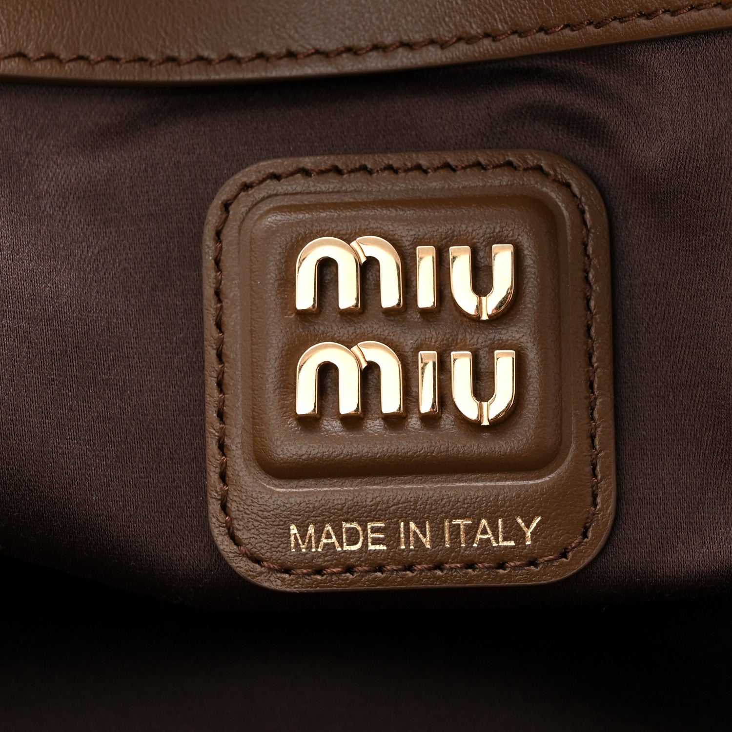 Miu Miu Soft Calf Softy Large Beau Top Handle Bag Tundra 6 of 9