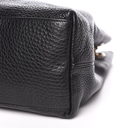 Gucci Pebbled Calfskin Medium Soho Chain Shoulder Bag Black 9 of 14