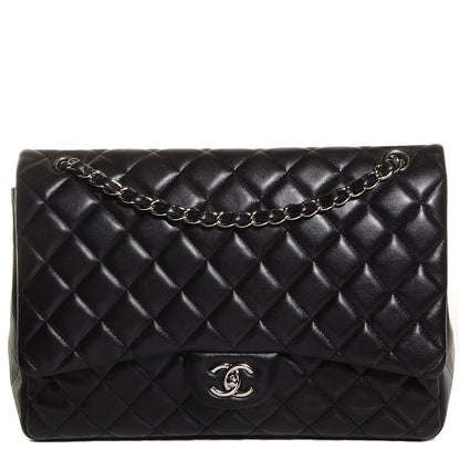 Chanel Lambskin Quilted Jumbo Single Flap Black 1 of 8