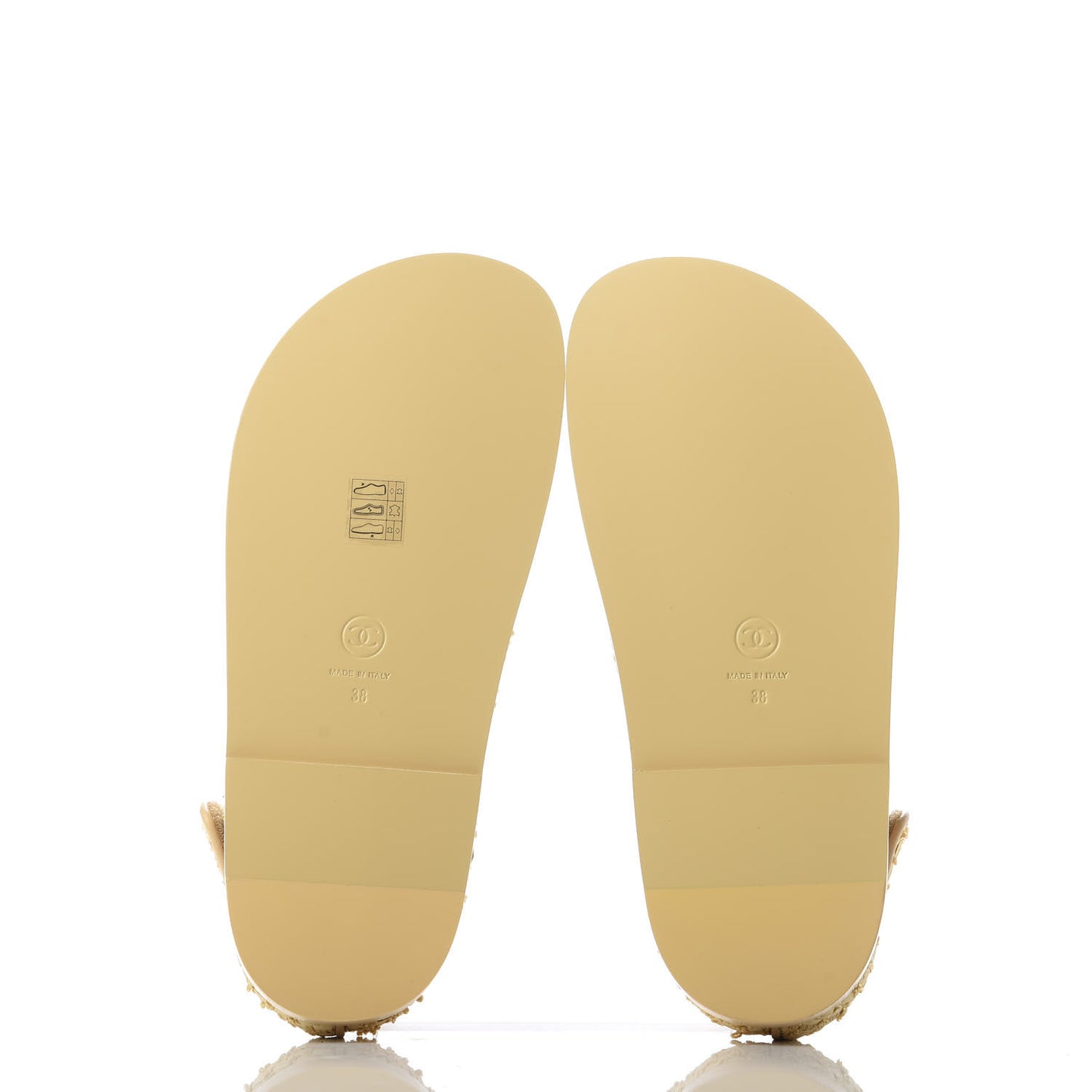 Braided Fabric Velcro Dad Sandals 38 Beige