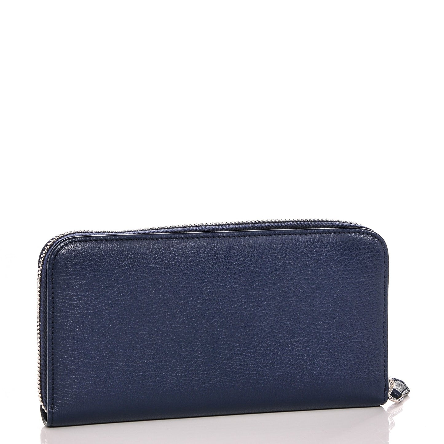 Sugar Goatskin Pandora Zip Around Wallet Night Blue