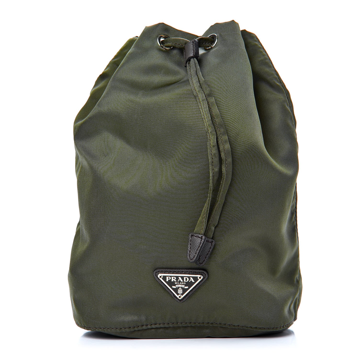 Prada Nylon Vela Drawstring Pouch Fumo 1 of 6