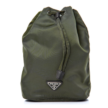 Prada Nylon Vela Drawstring Pouch Fumo 1 of 6