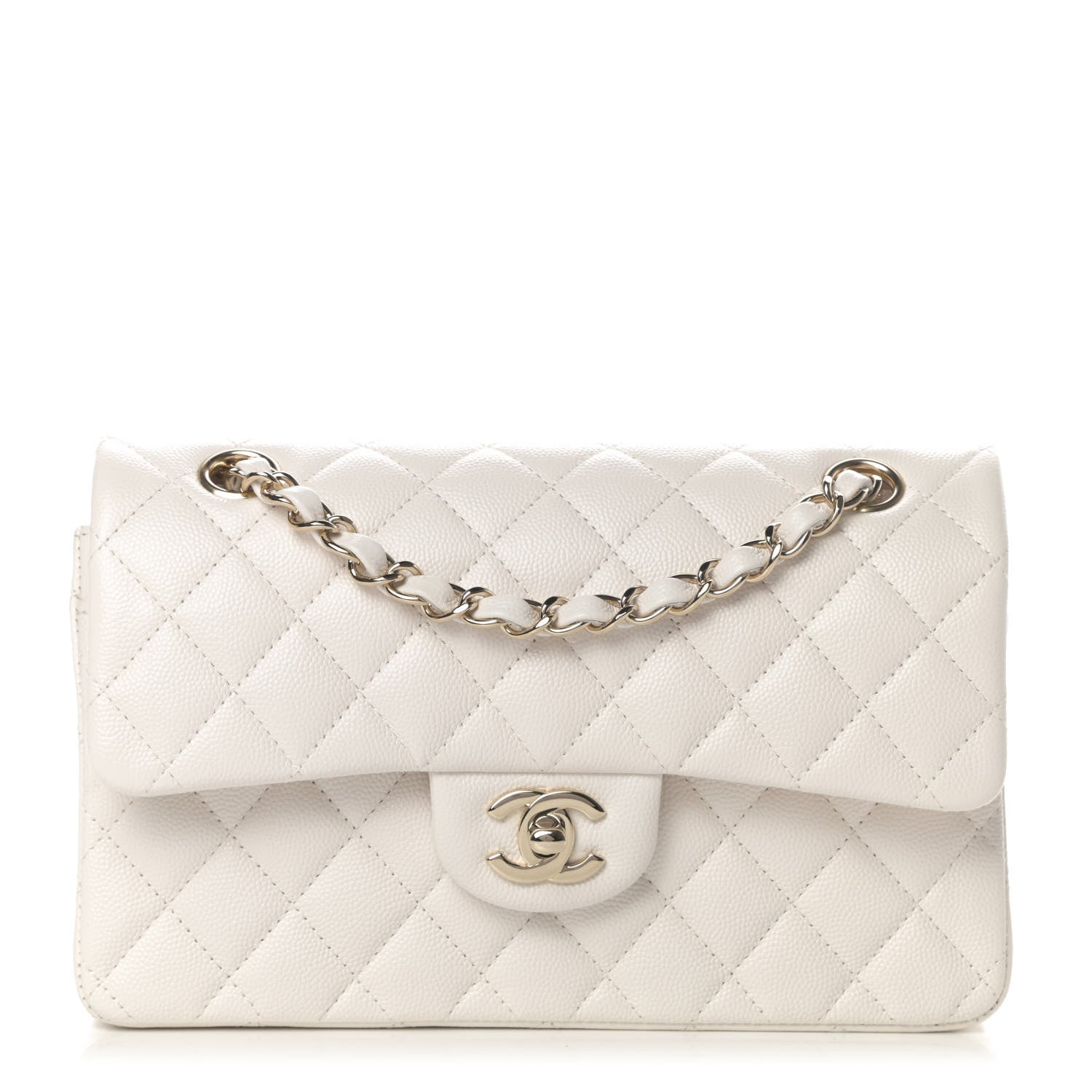 Chanel Caviar Quilted Small Double Flap White 1 of 11