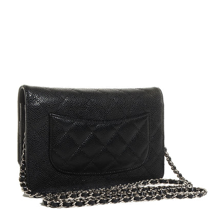 Chanel Caviar Quilted Wallet On Chain WOC Black 2 of 8