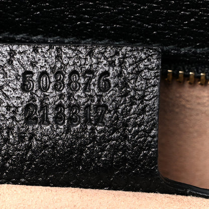 Gucci Textured Calfskin Web Medium Ophidia Chain Shoulder Bag Black 7 of 15