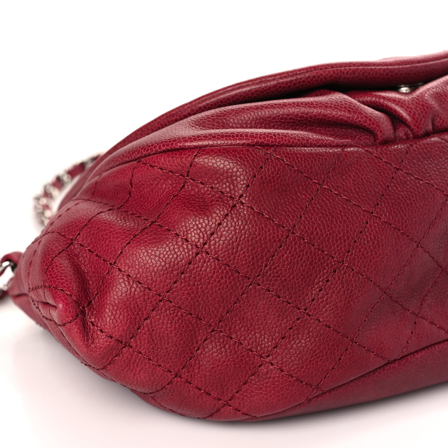 Chanel Caviar Large Half Moon Flap Red 7 of 8
