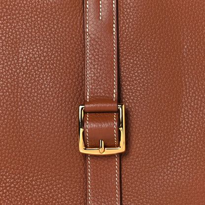 Hermes Taurillon Clemence Halzan 31 Gold 10 of 12