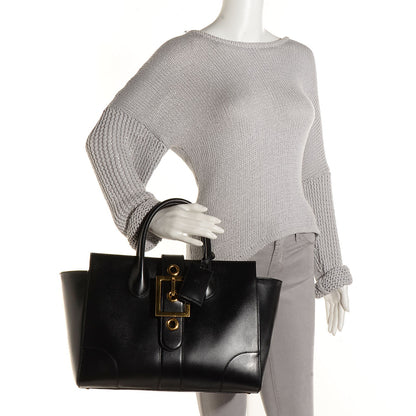 Gucci Calfskin Medium Lady Buckle Top Handle Bag Black 2 of 7