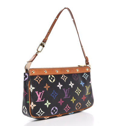 Louis Vuitton Monogram Multicolor Pochette Accessories Black 3 of 11