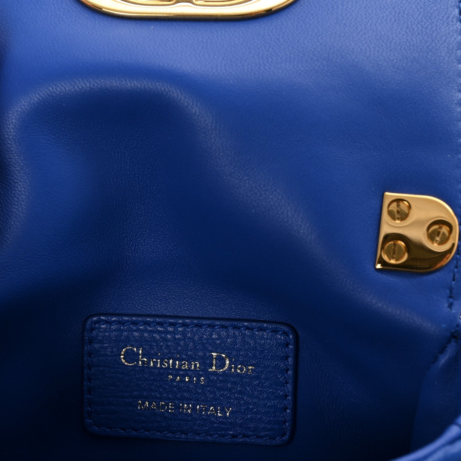 Christian Dior Supple Calfskin Cannage Micro Caro Bag Greece Greece Blue 6 of 9